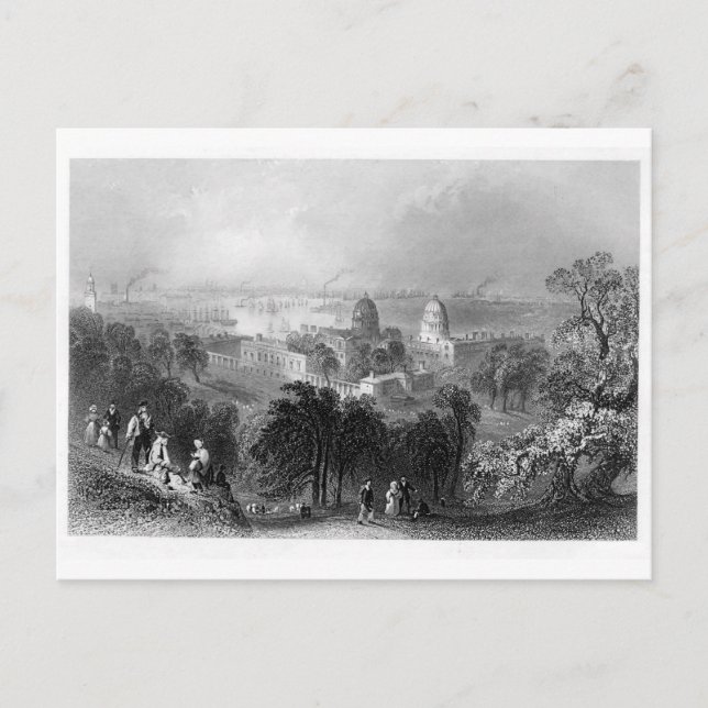 Postal Londres desde Greenwich Park 1840 (Anverso)