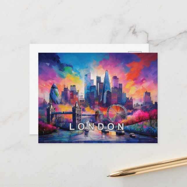 Postal Londres El Gran Humo (Anverso/Reverso In Situ)