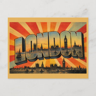 Postal Londres Inglaterra Arte Vintage Ribera Gótico