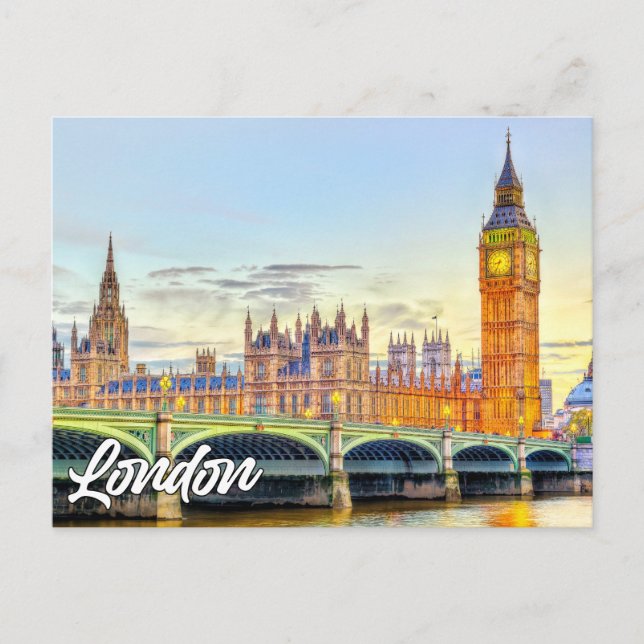 Postal Londres, Inglaterra | Big Ben (Anverso)