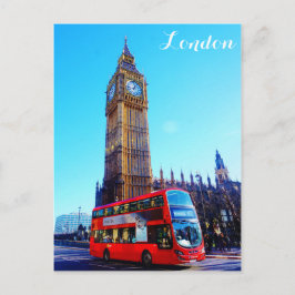 Postal Londres Inglaterra Big Ben Red Bus