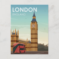 Londres Inglaterra Big Ben Vintage Travel
