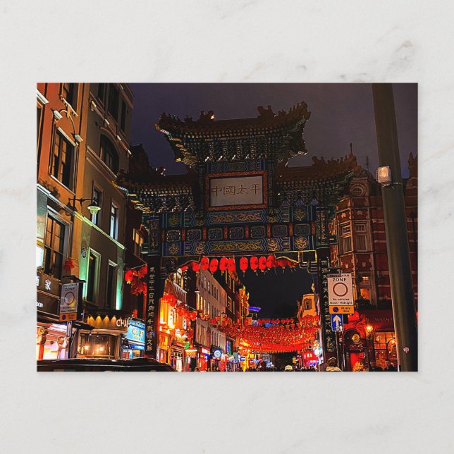 Postal Londres, Inglaterra Chinatown #1 Postcard (Anverso)