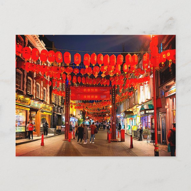 Postal Londres, Inglaterra Chinatown #2 Postcard (Anverso)