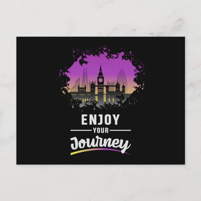 Postal Londres Inglaterra City Cityscape Skyline Funny Gi (Anverso)