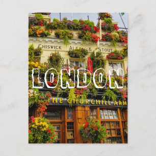 Postal Londres Inglaterra Gran Bretaña Brazos de Churchil