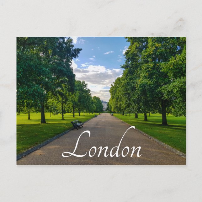 Postal Londres Inglaterra Gran Bretaña Naturaleza Hyde Pa (Anverso)