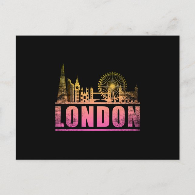 Postal Londres Inglaterra Línea de la Ciudadela Cityscape (Anverso)