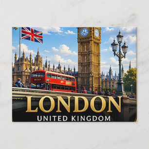 Postal 📍 Londres Inglaterra Recuerdo de viaje Ciudad Via