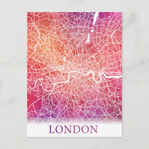 Postal Londres Inglaterra Reino Unido Mapa de la Ciudad V