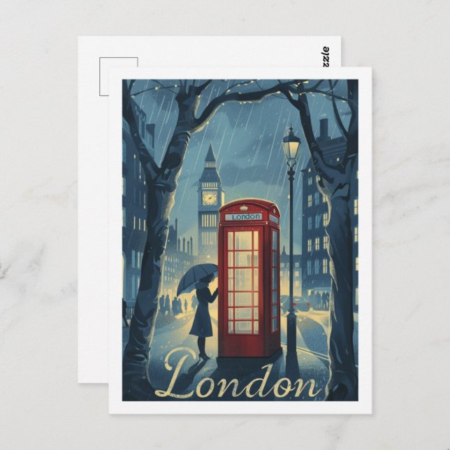 Postal Londres Inglaterra Reino Unido Vintage Famoso Trav (Anverso / Reverso)