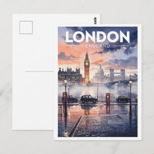 Postal Londres Inglaterra Viaje Vintage