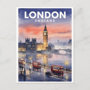 Postal Londres Inglaterra Vintage