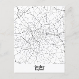 Postal Londres Minimalista blanco y negro personalizado