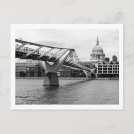 Postal Londres: Puente del Milenio y Catedral de San Pabl