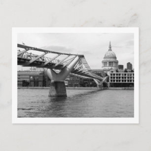 Postal Londres: Puente del Milenio y Catedral de San Pabl