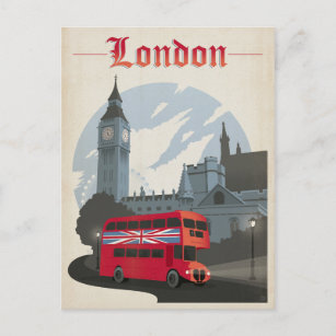 Postal Londres - Red Bus