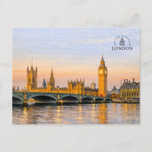 Postal Londres, Reino Unido   Recuerdo de Acuarela