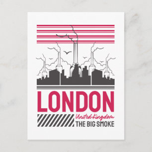 Postal Londres Reino Unido The Big Smoke Diseño Urbano