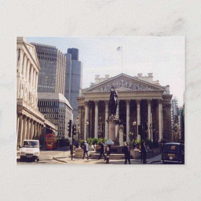 Postal Londres, Royal exchange y el Banco de Inglaterra (Anverso)