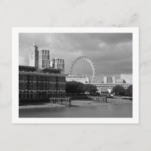 Postal Londres: Torre OXO, London Eye y río Támesis