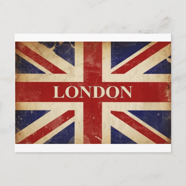 Postal Londres - Union Jack - Amo Londres (Anverso)