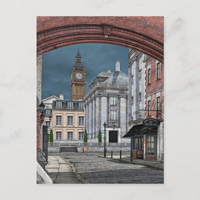 Postal Londres victoriano con el Big Ben (Anverso)