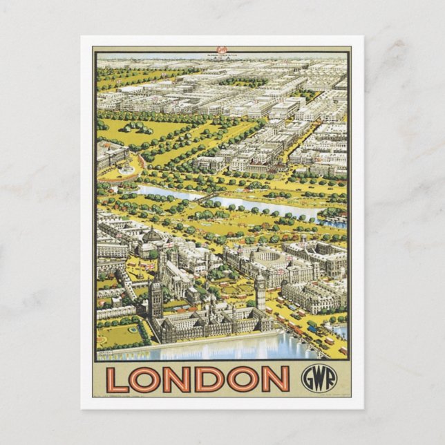 Postal Londres vintage Inglaterra (Anverso)