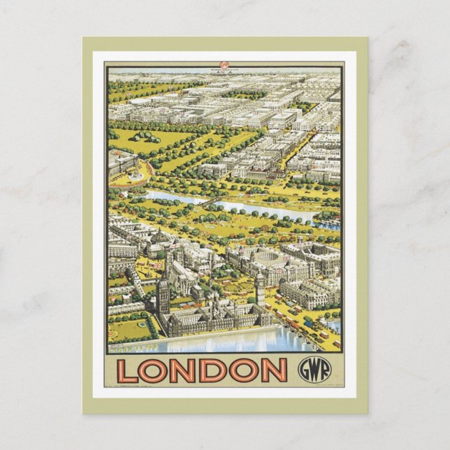 Postal Londres vintage Inglaterra (Anverso)