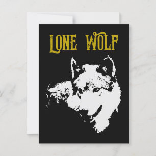 Postal Lone Wolf Male Sigma Minimalista moderno