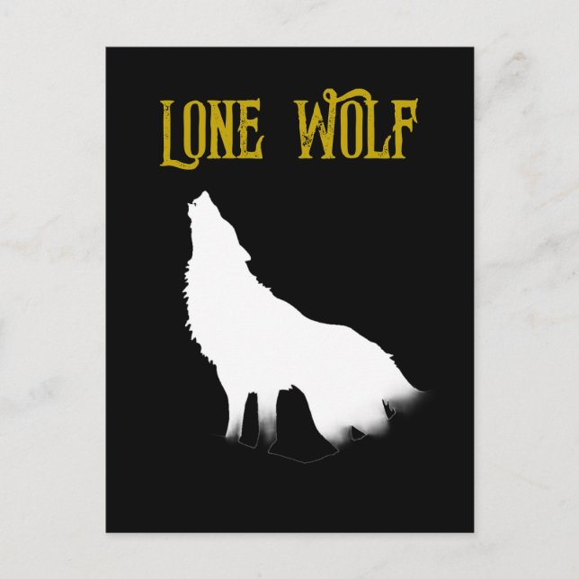 Postal Lone Wolf Male Sigma Minimalista moderno (Anverso)