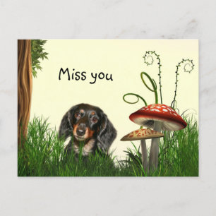 Postal Lonely Dachshund