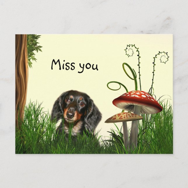 Postal Lonely Dachshund (Anverso)