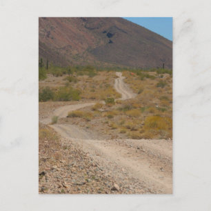 Postal Lonely Desert Road 01