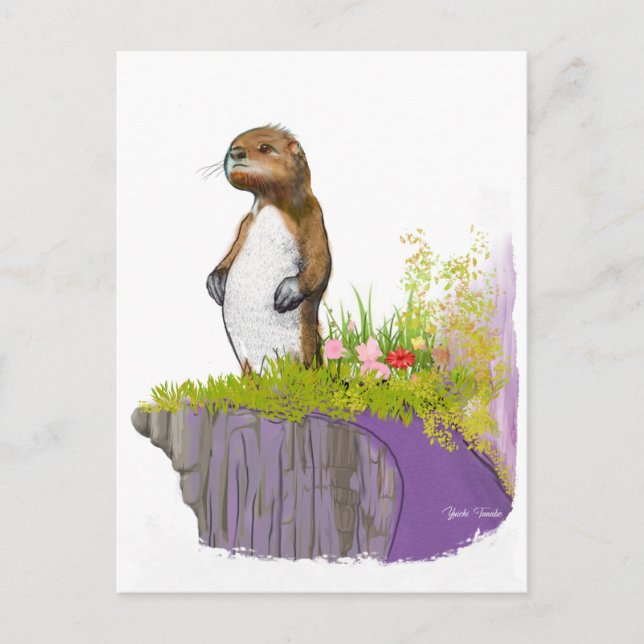 Postal Lonely Otter (Anverso)