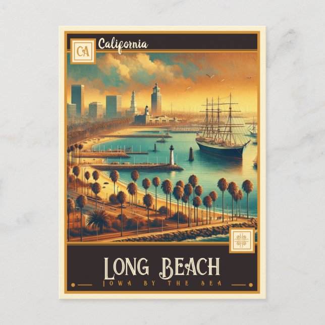 Postal Long Beach, California | Vintage (Anverso)