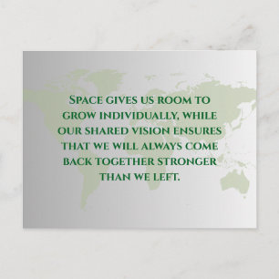 Postal Long Distance Relationship Quote Postcard Miles