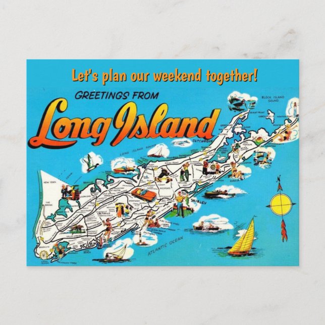 Postal  Long Island, NY Occasion Postcard (Anverso)