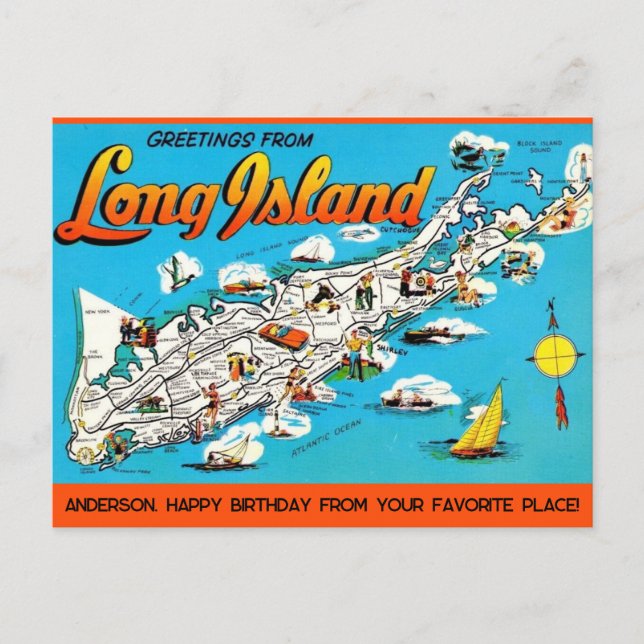 Postal  Long Island, NY Occasion Postcard (Anverso)