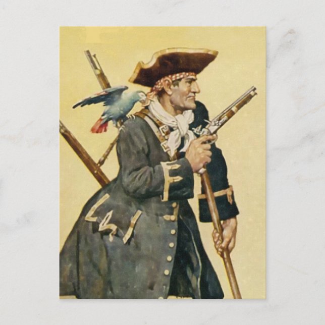 Postal "Long John Silver" de "Treasure Island" (Anverso)