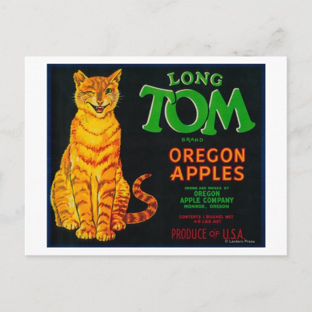 Postal Long Tom Apple Crate LabelMonroe, O (Anverso)