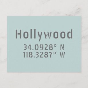 Postal Longitud de Hollywood Latitude