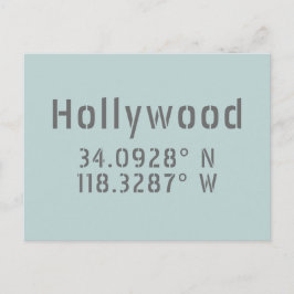 Postal Longitud de Hollywood Latitude