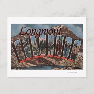 Postal Longmont, Colorado - Escenas de letras grandes