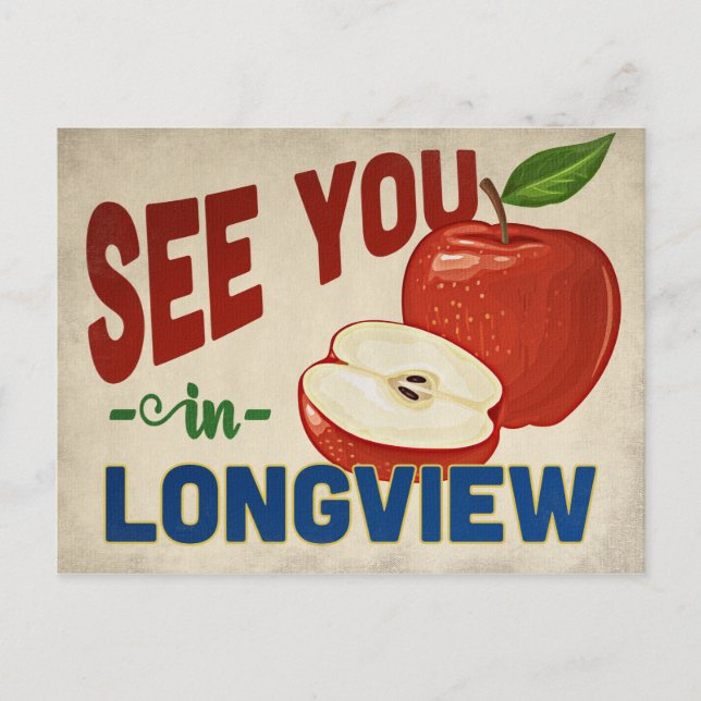 Postal Longview Texas Apple - Viajes de época (Anverso)