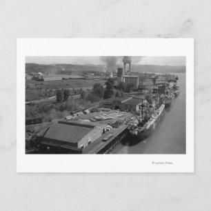 Postal Longview, WA - Vista de puerto desde el aire