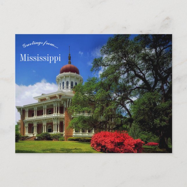 Postal Longwood Natchez Mississippi (Anverso)