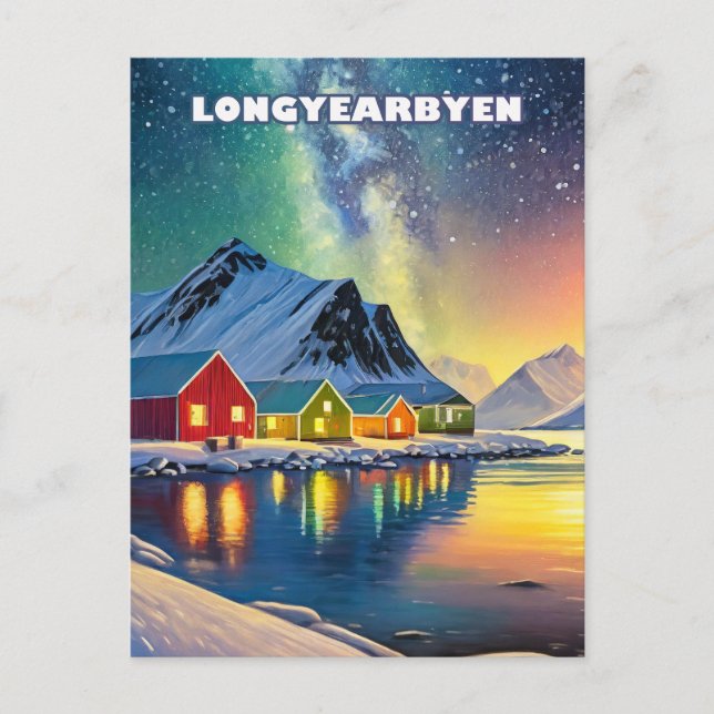Postal Longyearbyen, oasis arctique  (Anverso)