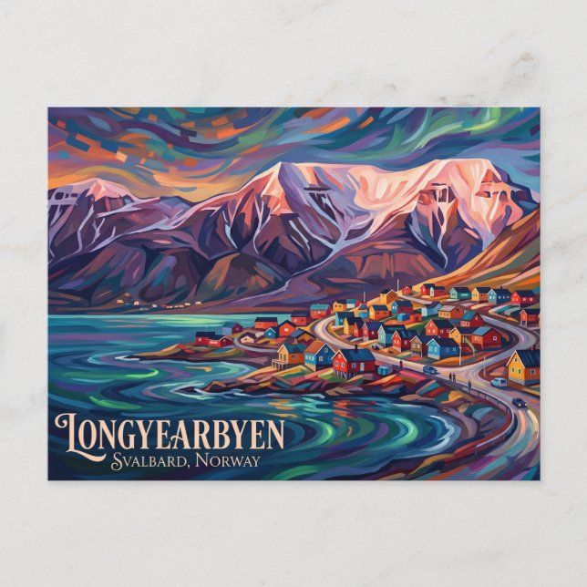 Postal Longyearbyen, Svalbard Noruega (Anverso)