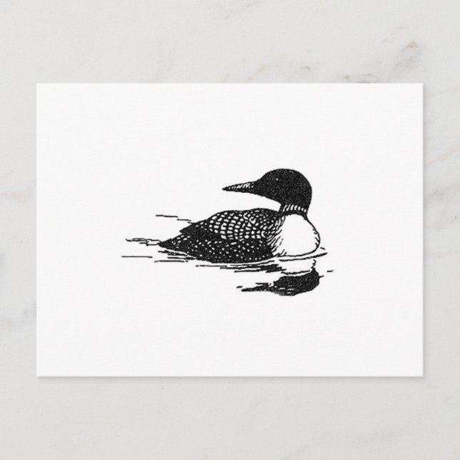 Postal Loon Line Art (Anverso)